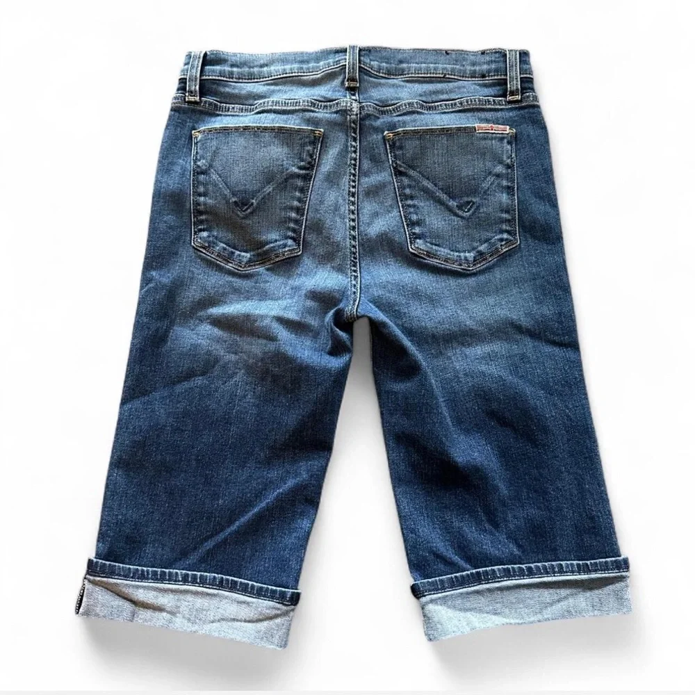 Hudson Jeans Amelia 28 Denim Cuffed Bermuda Shorts